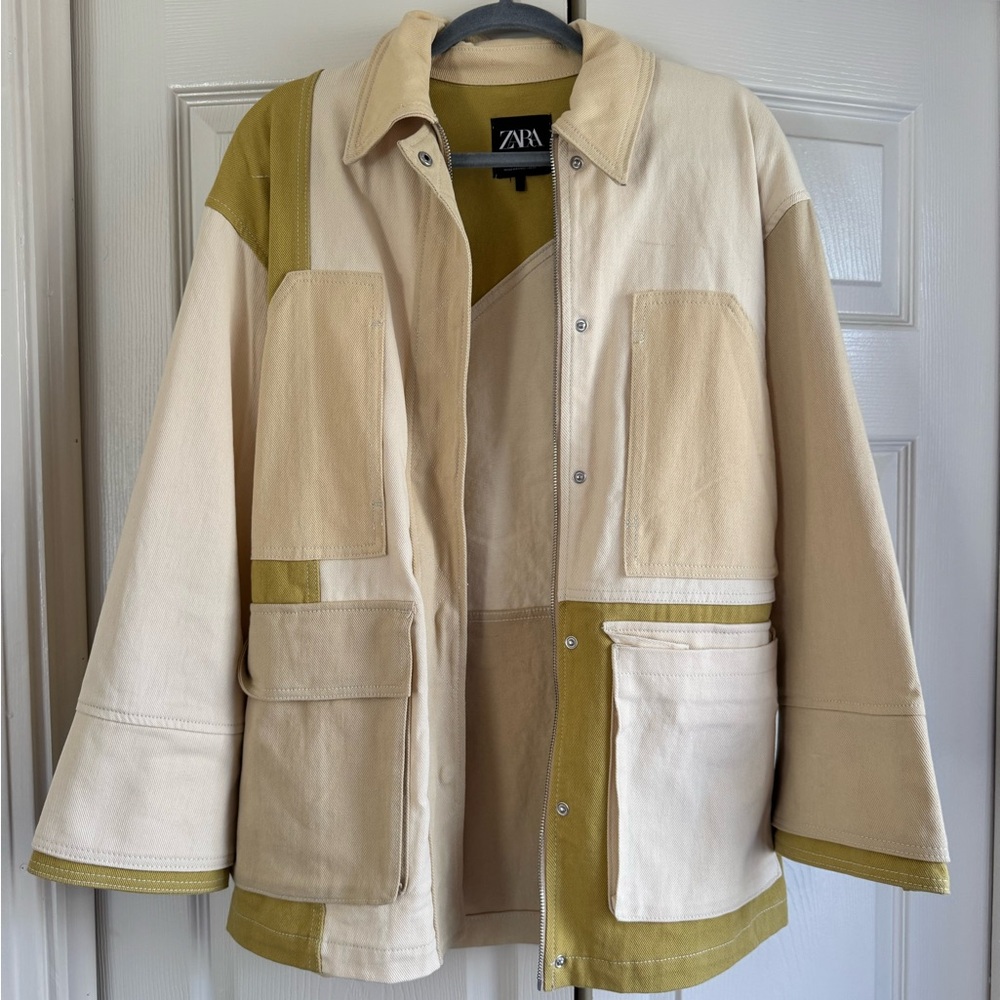 Zara Gabardine Patchwork Jacket - image 4